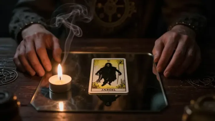 Иллюстрация к статье: Зеркало для бессознательного: как проекции и Тень проявляются в Таро