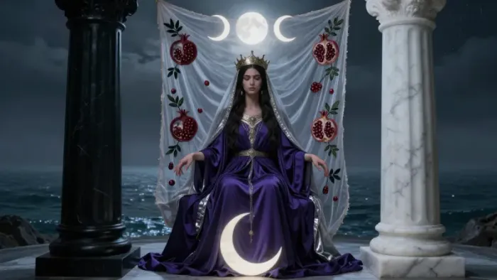 Иллюстрация к статье: Жрица: Архетип тишины и врата в бессознательное